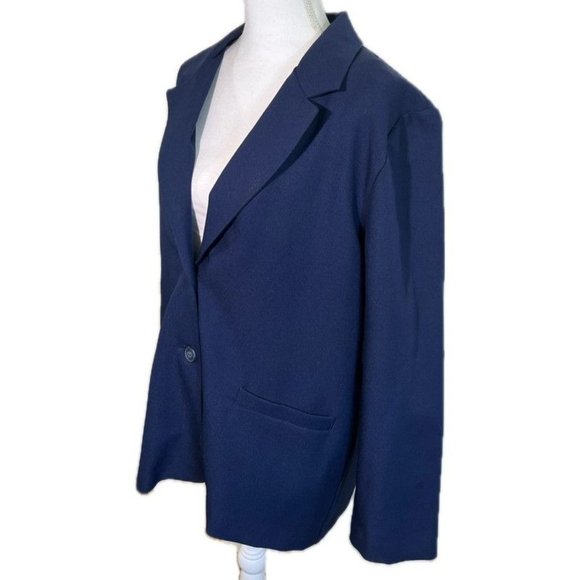 Alfred Dunner Classic Blue Blazer Jacket Size 12 - Picture 2 of 9